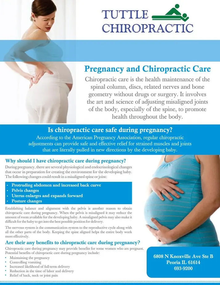 Chiropractic Peoria IL Clinic Pregnancy Flyer