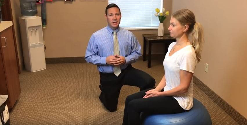 Chiropractor Peoria IL Justin Tuttle Exercise Ball