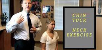 Chin Tuck Neck Exercise Demonstrated by Peoria IL Chiropractor